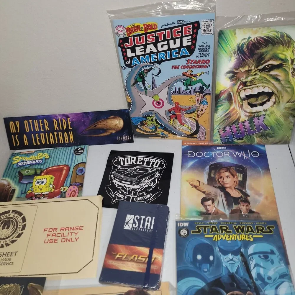 Loot crate lot random items x-files spiderman hero horror poster 90s nostalgia